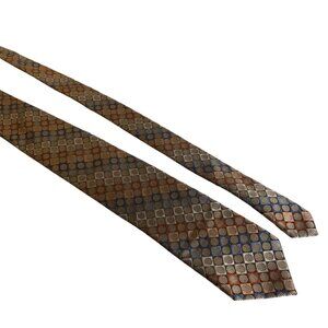 Michael Kors Silk Tie Geometric Tan Multicolor Mens Necktie Office Formal Gift